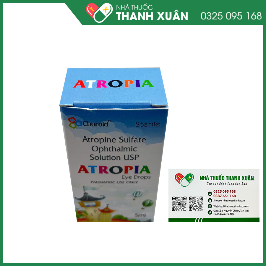 Atropia điều trị mỏi mắt và kiểm soát sự tiến triển của cận thị